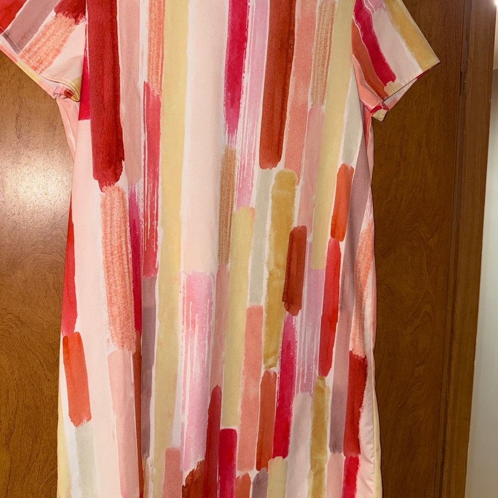 MINKPINK Pink and Red Striped Dress